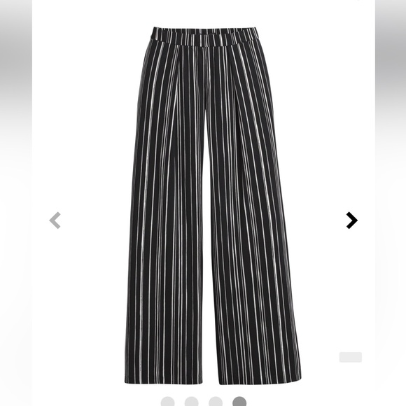 NWOT BLACK LABEL by CHICO’S Pleat-Front Striped Pants - Picture 5 of 17